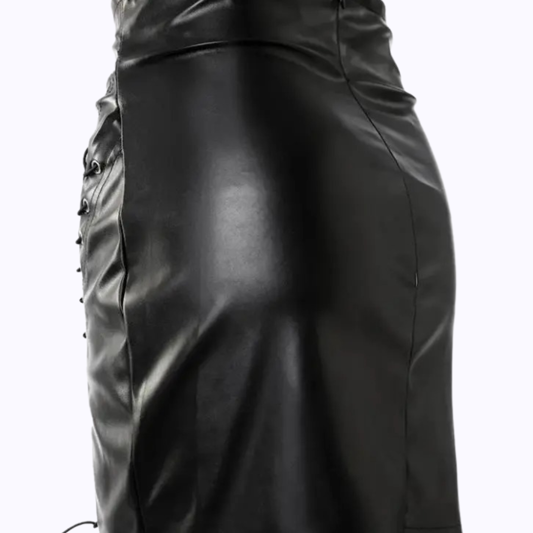 Lucy leather mini skirt