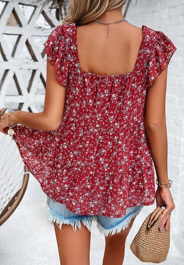 Tank top with round shoulder sleeves