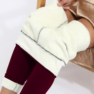 Leggings termici invernali in lana d'agnello.