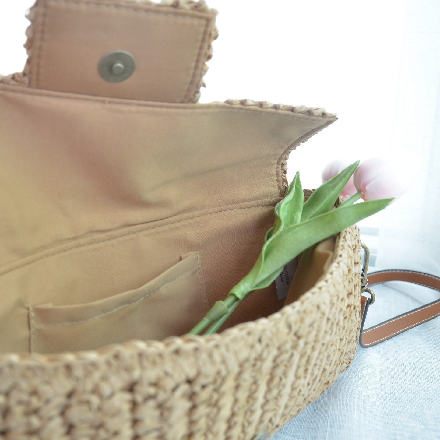 STRAW SHOULDER BAG 