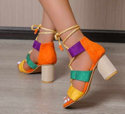 Multi colored sandal