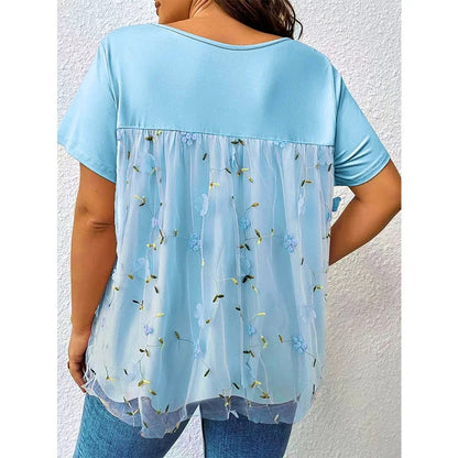 Double layered t-shirt with tulle