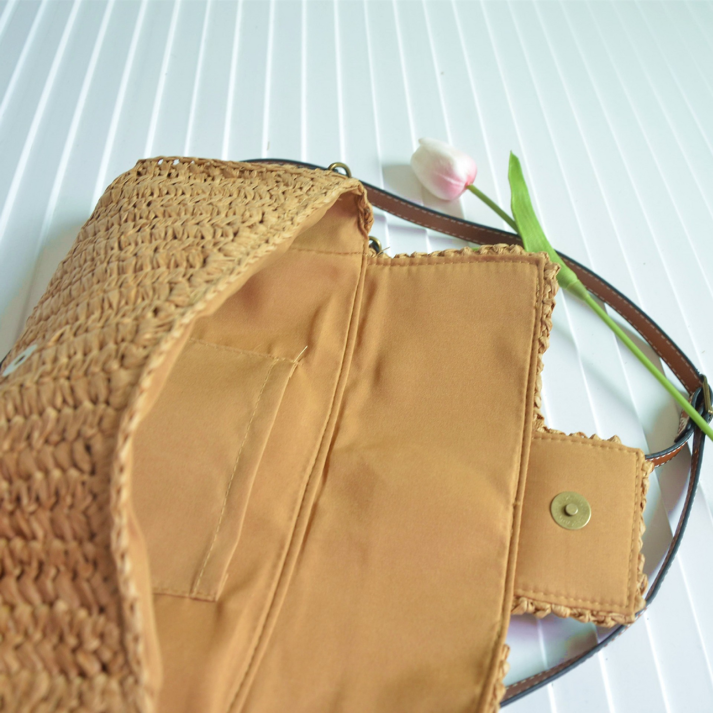 STRAW SHOULDER BAG 