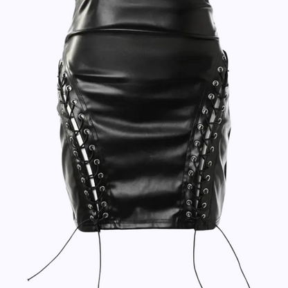 Lucy leather mini skirt