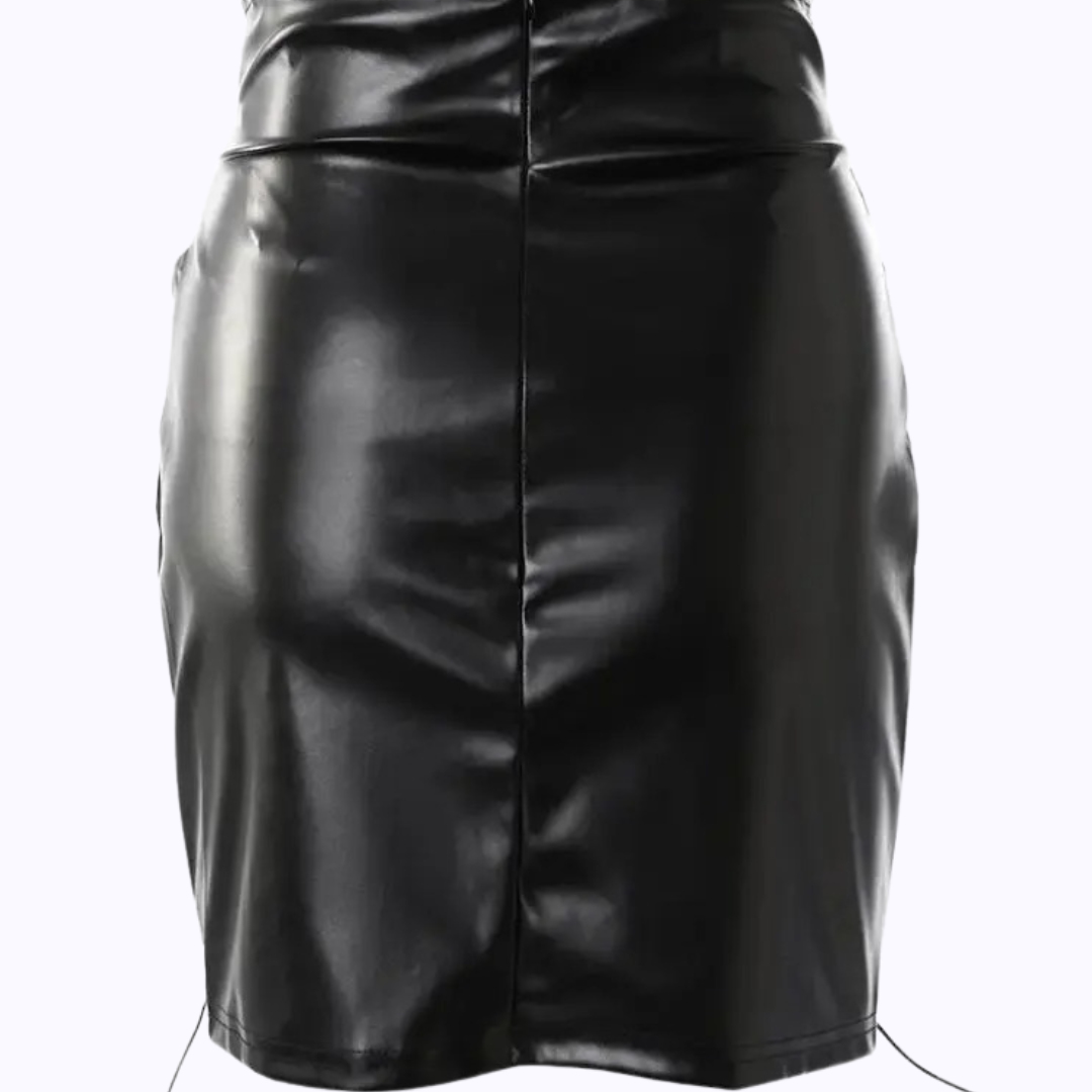 Lucy leather mini skirt