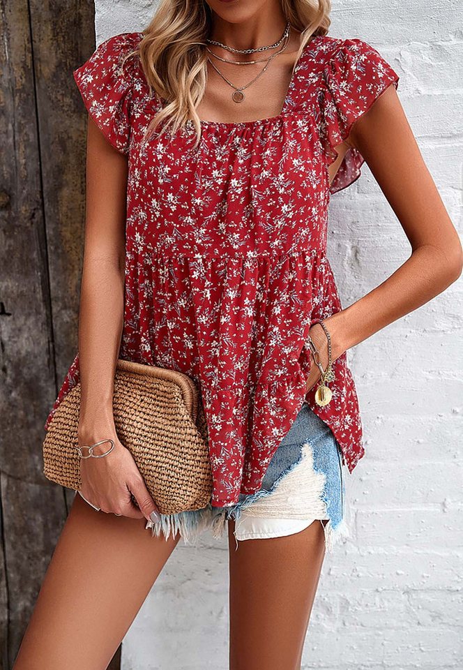 Tank top with round shoulder sleeves