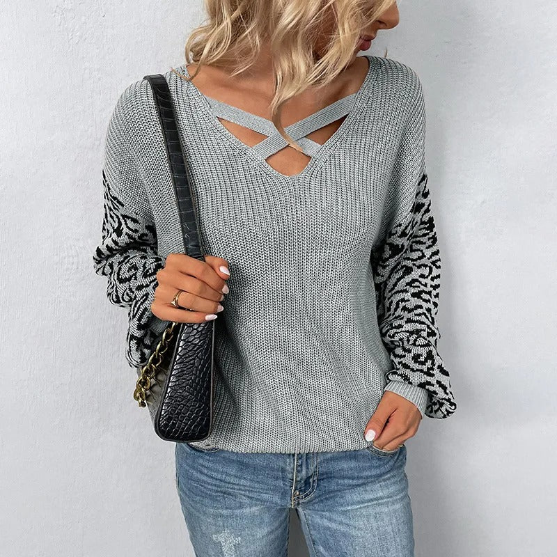 Veronica leopard winter sweater