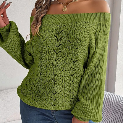 Syria perforated winter sweater