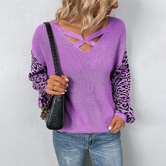 Veronica leopard winter sweater