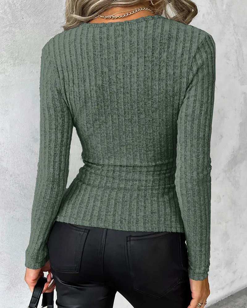 Slim-fit Shany ribbed winter sweater